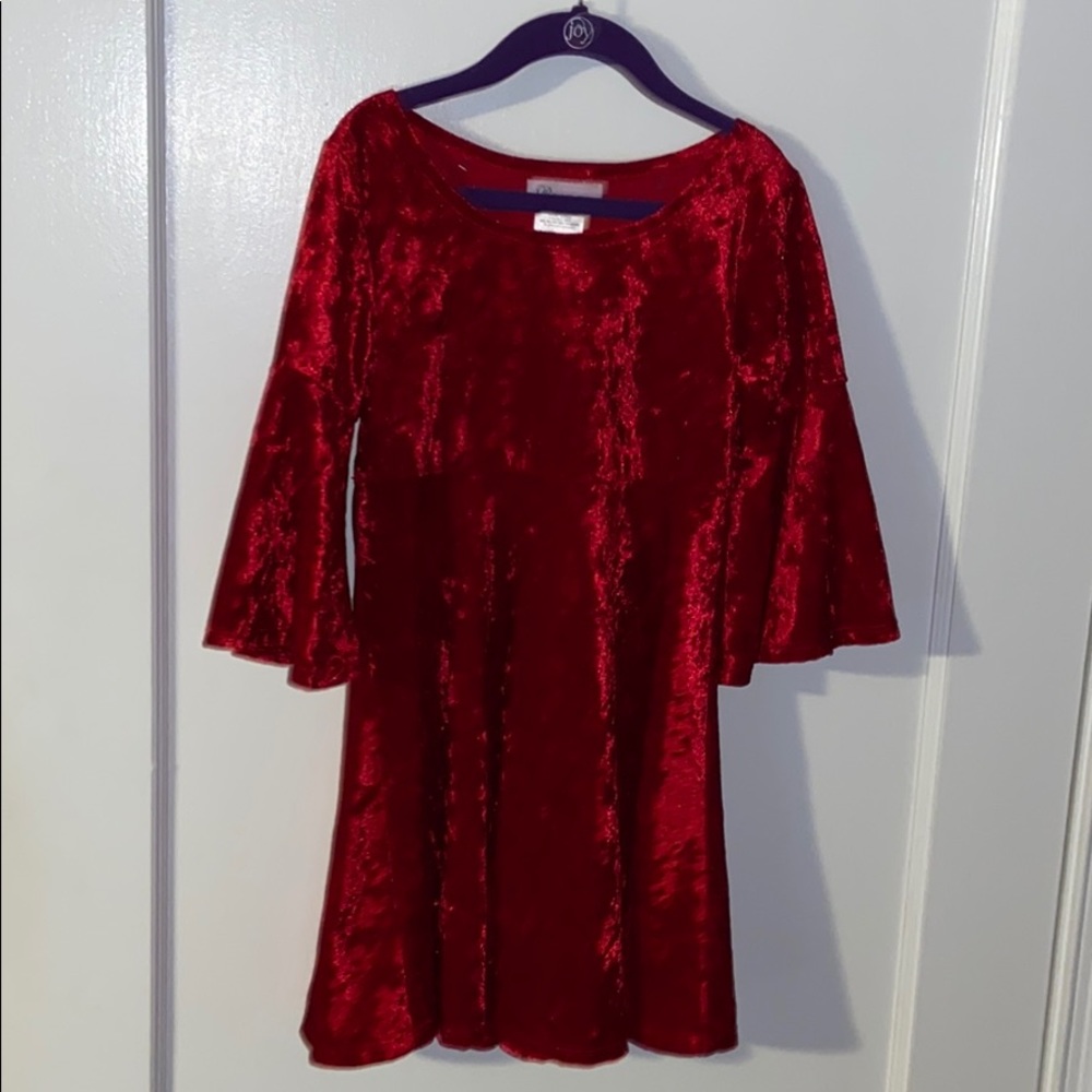 Crushed Red Velvet Dress